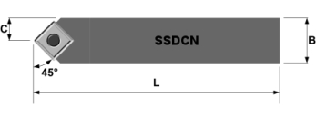 Drehhalter SSDCN1616 H09 neutral für SC..09T3